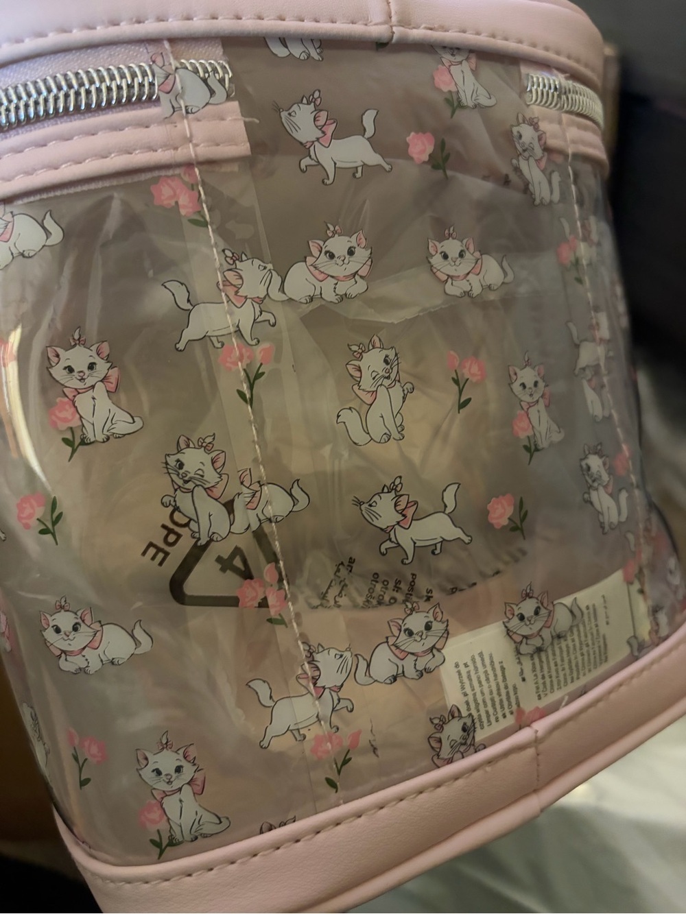 Disney Classics x Primark Marie Clear Pink Cosmetic Bag - Picture 2 of 2